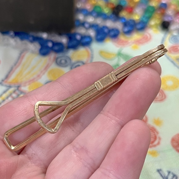 Krementz Accessories Vtg Krementz Signed Retro Gold Tone Metal Mens